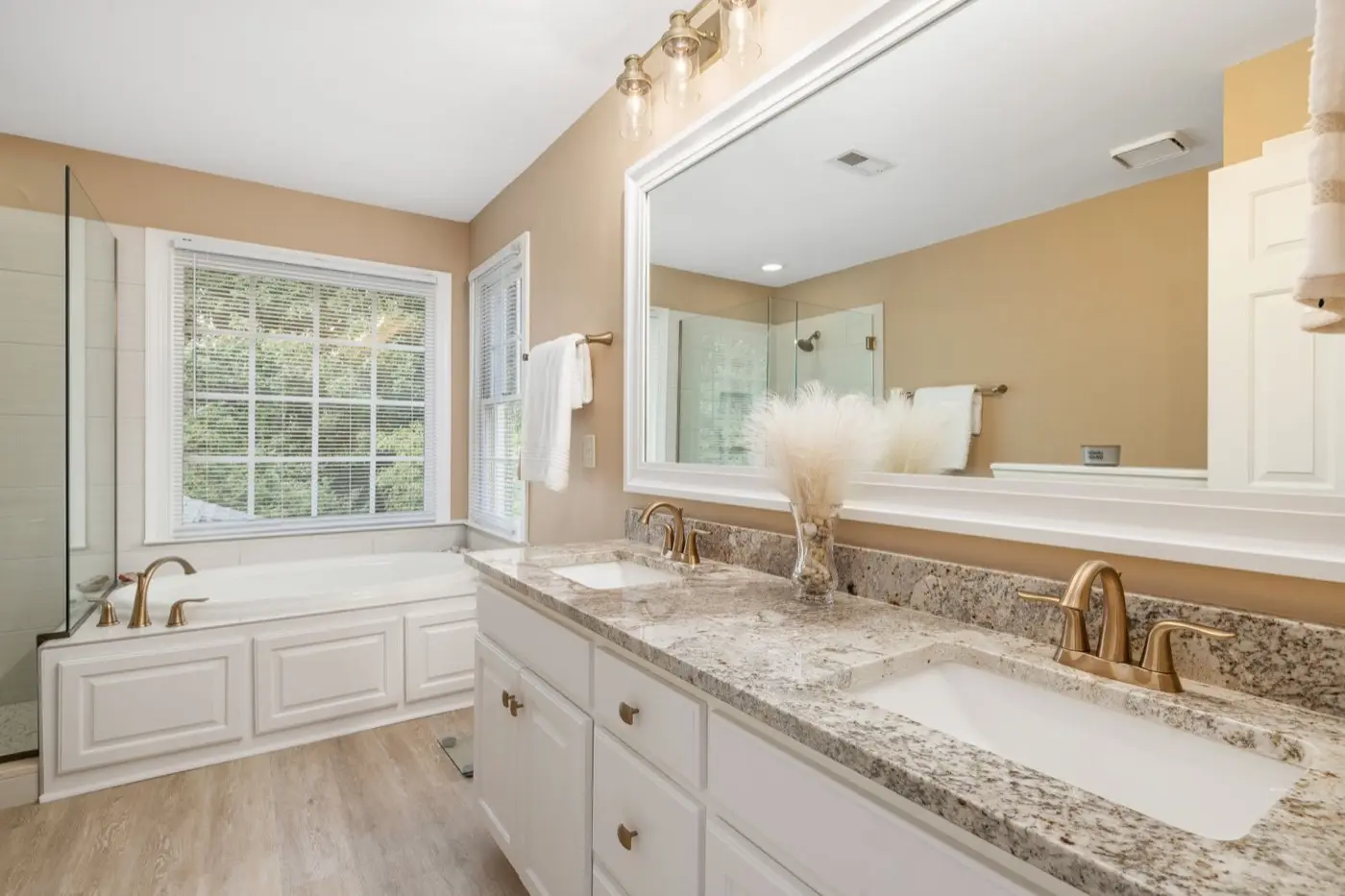 Bespoke vanity and considered lighting