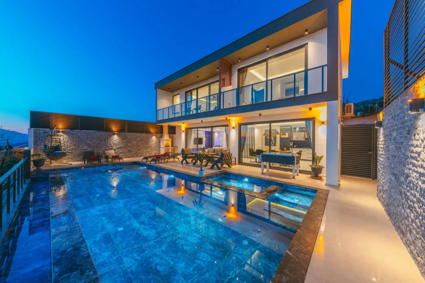 Architectural lighting after sunset